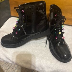 NOT AVAILABLE The Children's Place Black Kids Boots with Colorful Beads